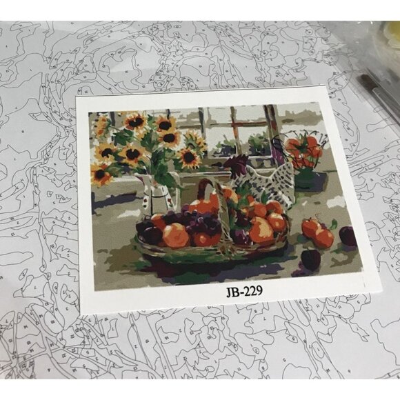 Ledgebay 16" X 20" Framed Paint By Numbers Kit - Country Sunshine with Easel - Picture 2 of 8